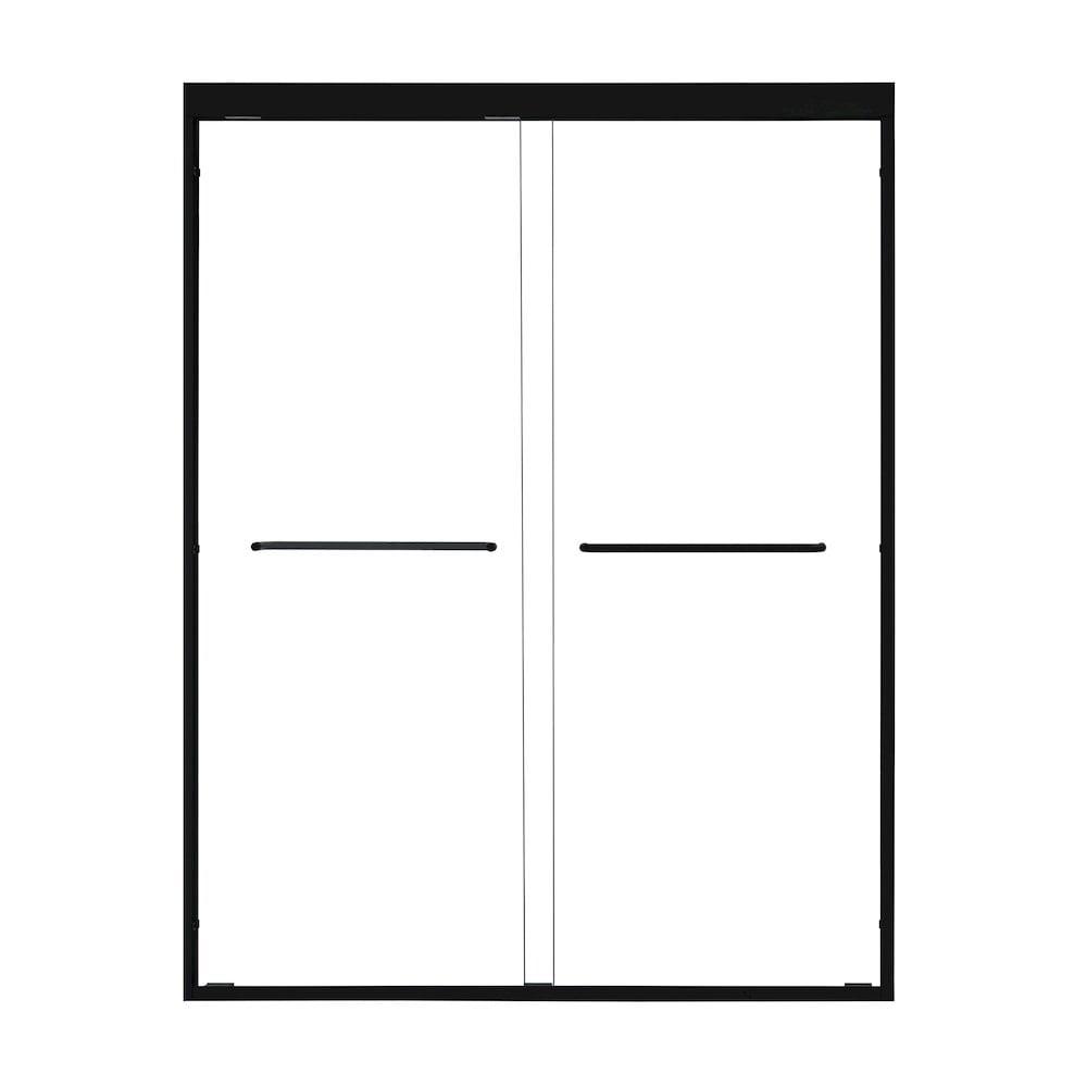 Ennis 60" W x 76" H By Pass Framed Shower Door with Clear Glass