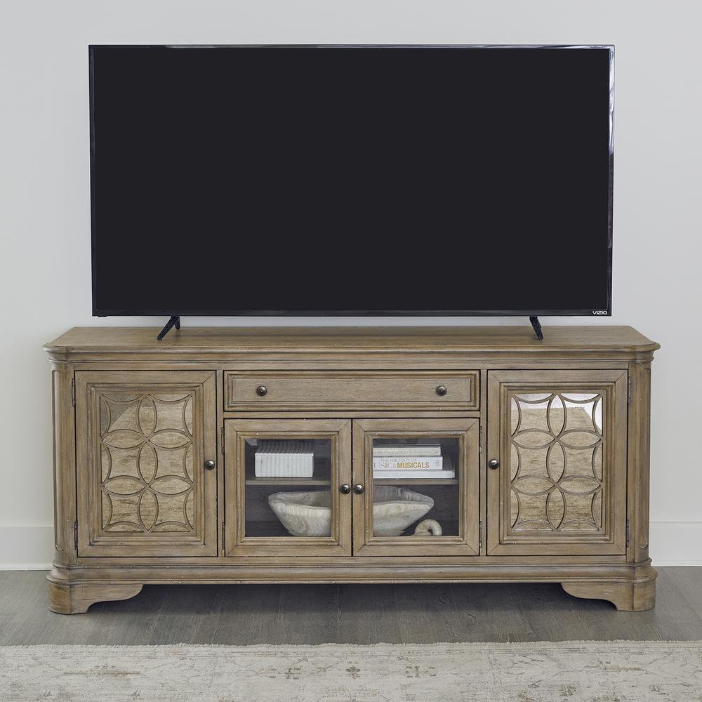 Entertainment TV Stand in Weathered Bisque