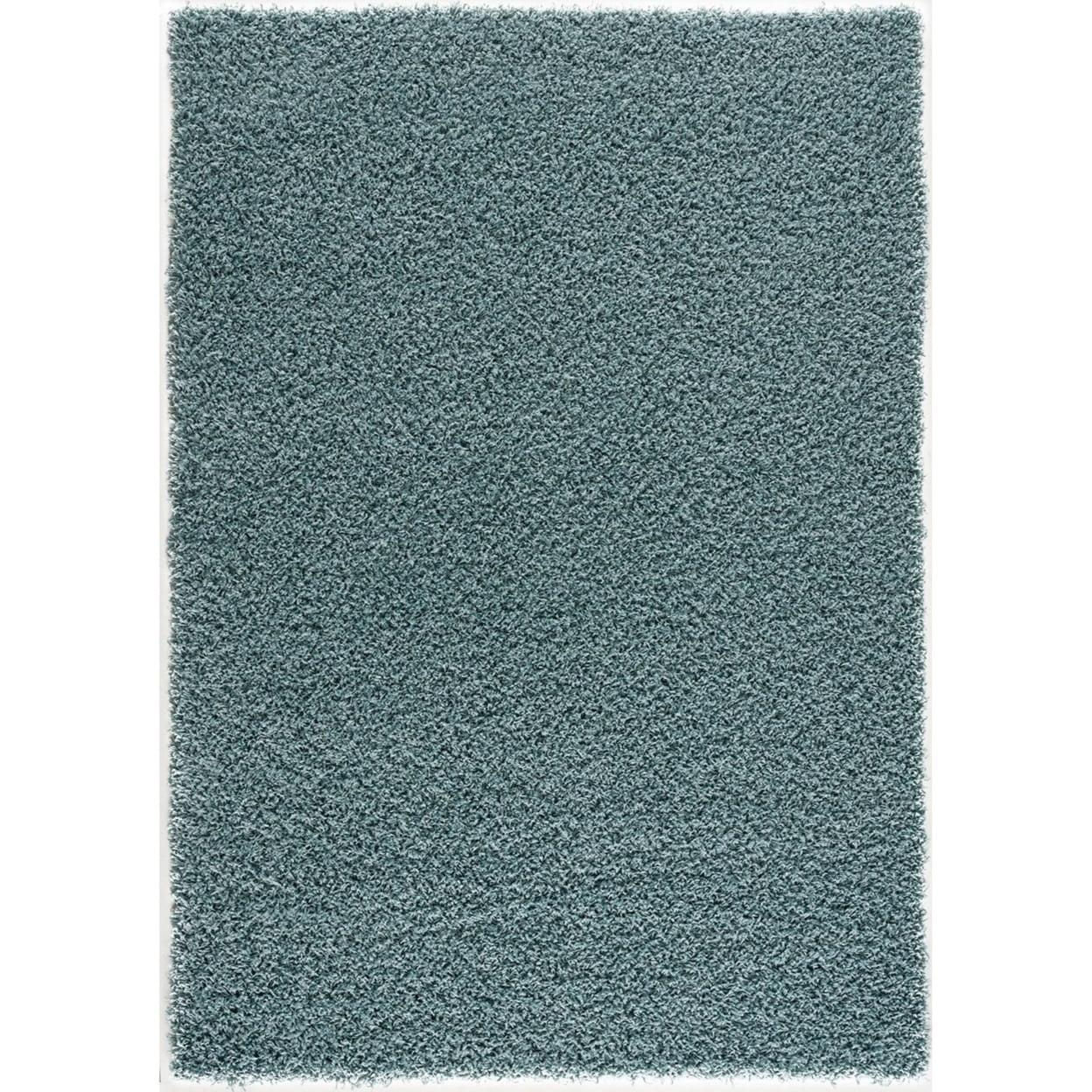 Barrow Turquoise Rectangular Shag Rug 2' x 3'