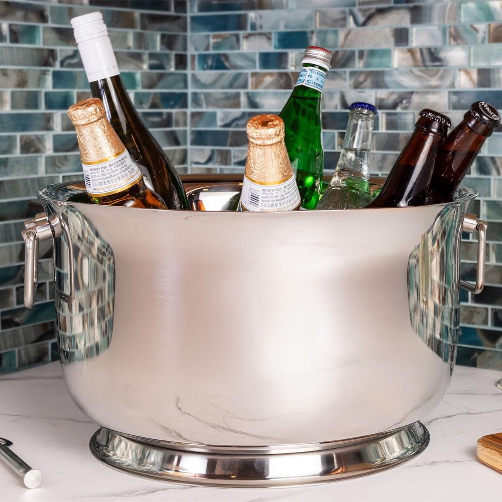 Sol Living 4.3 Gallons Stainless Steel Single Wall Beverage Tub for Parties