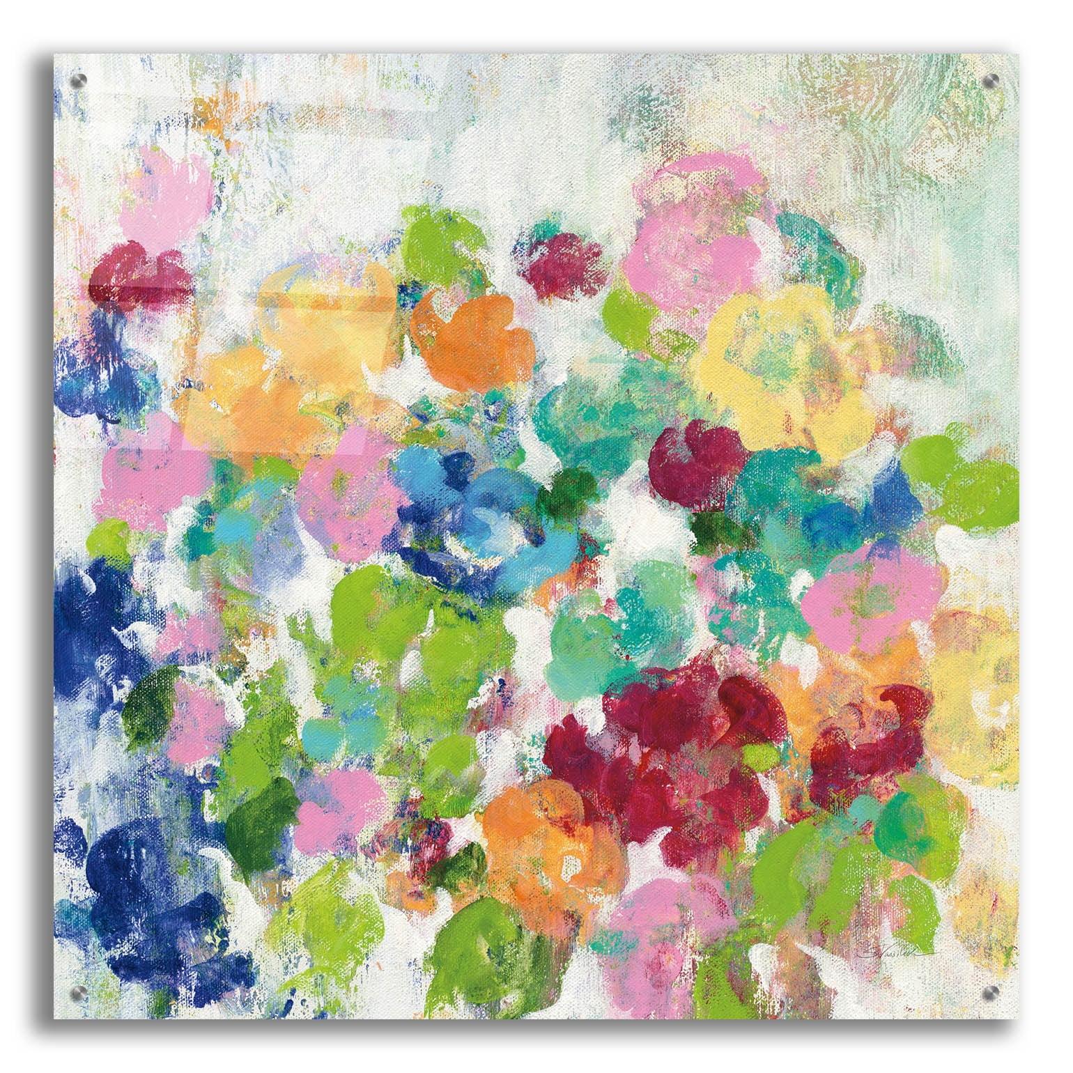 Hydrangea Bouquet III Colorful Acrylic Wall Art, 36" x 36"