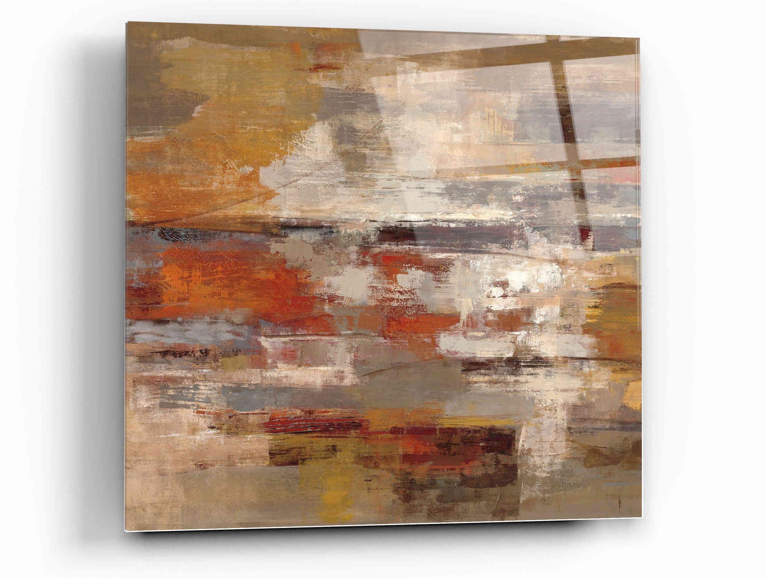 Silvia Vassileva Abstract Painted Desert Canvas Wall Art, 12" x 12"