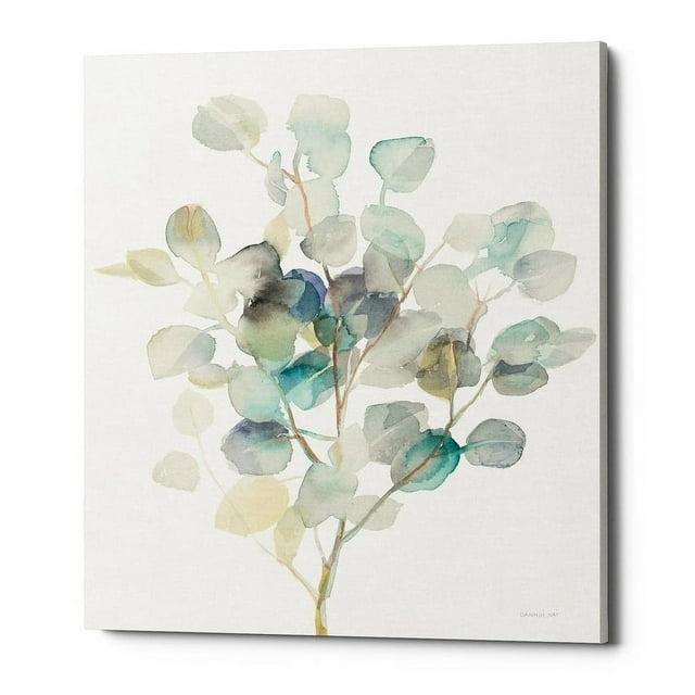 Epic Graffiti  "Eucalyptus III White" by Danhui Nai, Giclee Canvas Wall Art 20" x 24"