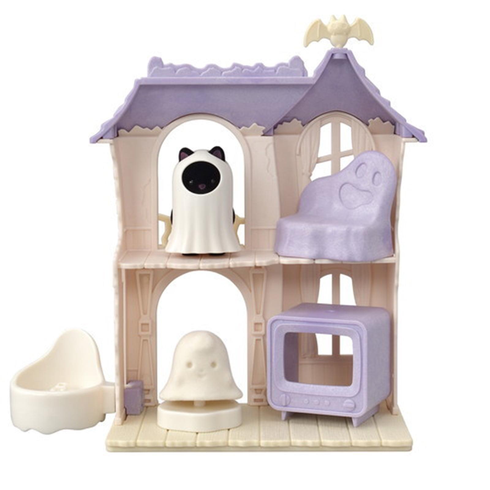 Calico Critters Spooky Surprise House, Dollhouse Playset with Collectible Doll Figure