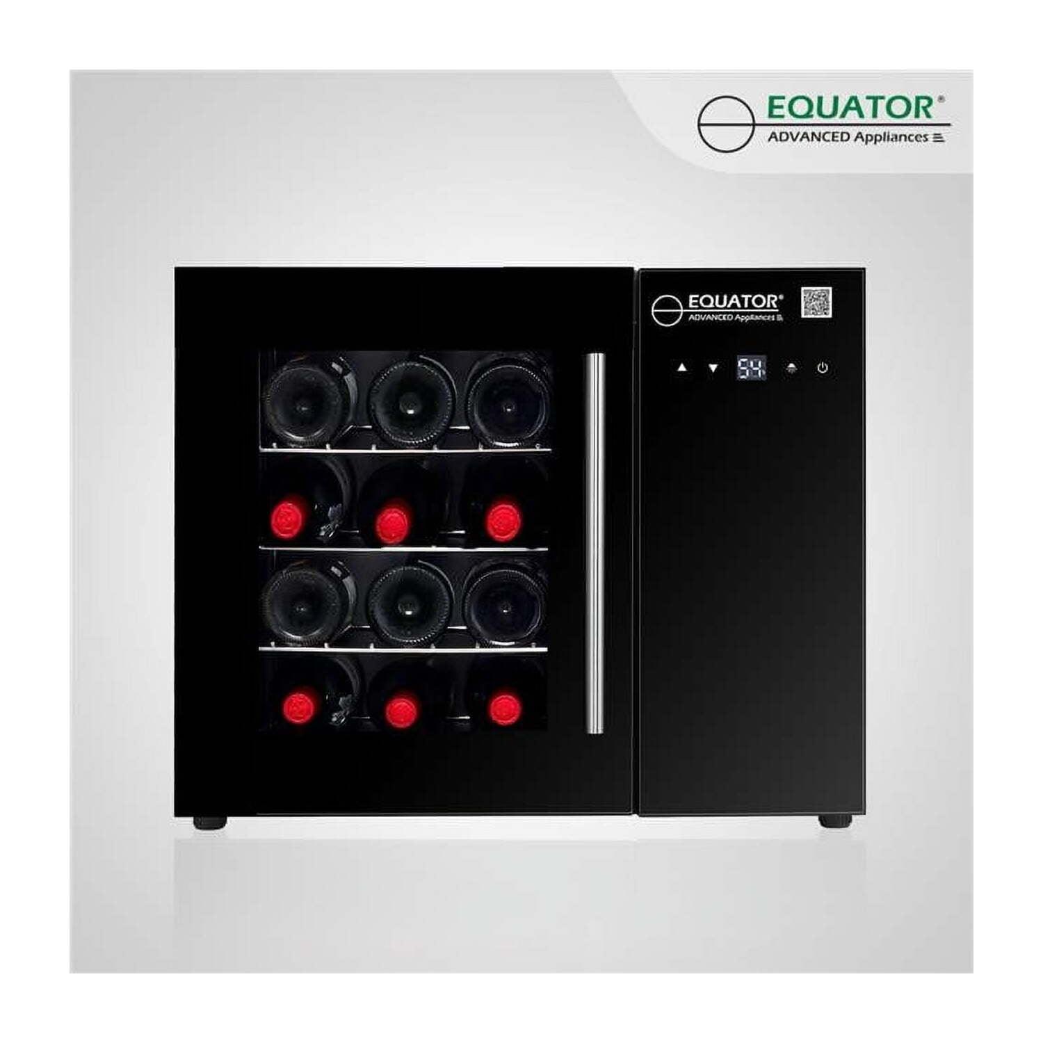 Equator Advanced Appliances 12 Bottles Countertop Wine Refrigerator Black Touch Control 110V