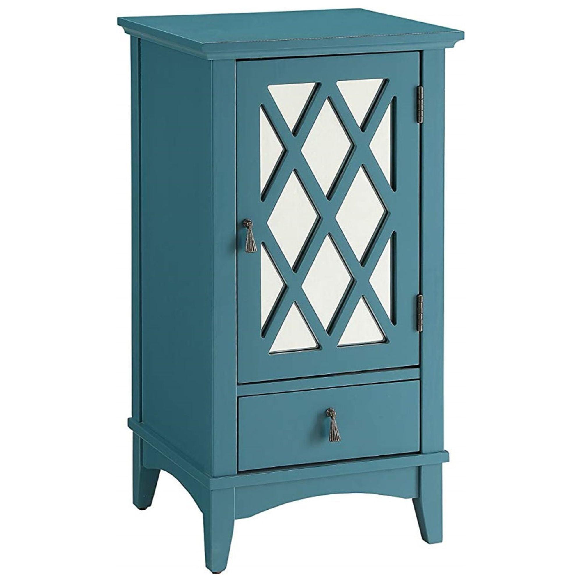 Acme Furniture 16" Ceara Accent Table Teal Finish