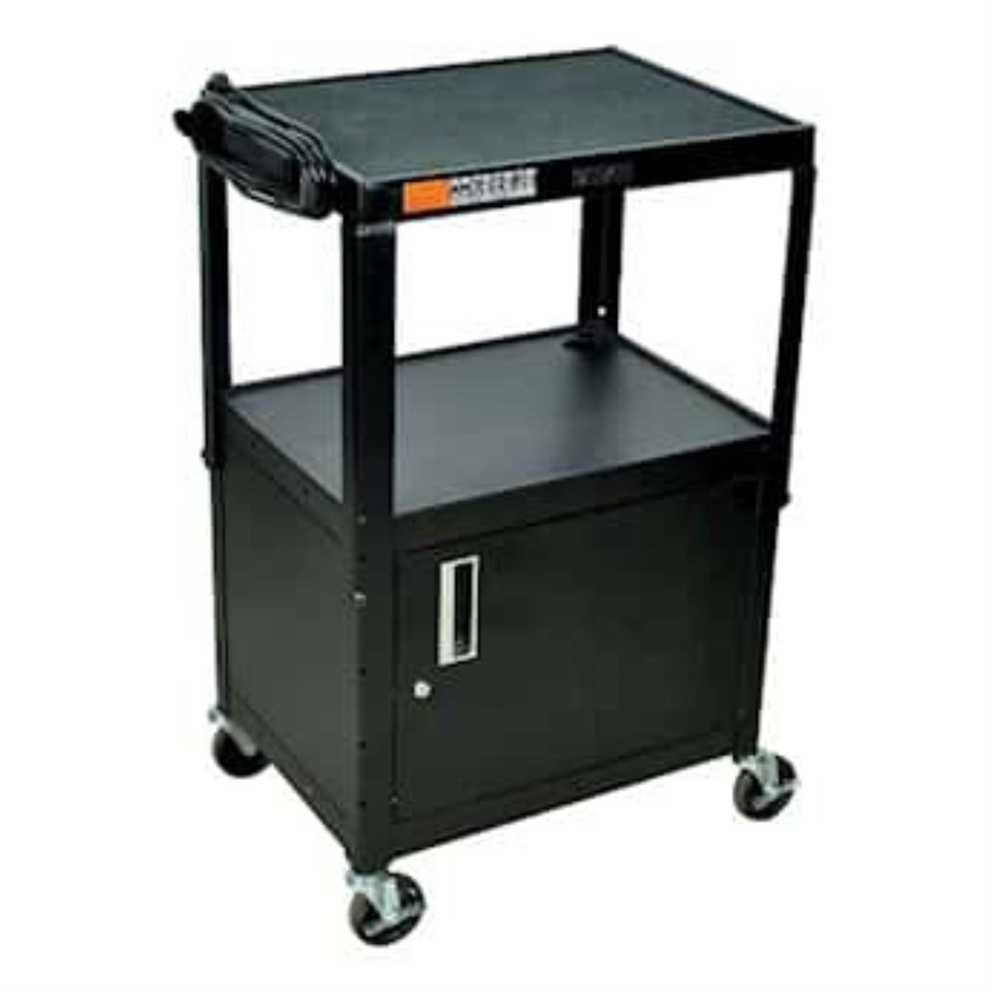 FSE 373-AVJ42C Adjustable-Height Steel AV Cart - Cabinet