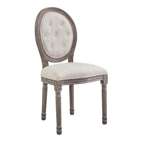 Modway Arise Vintage French Upholstered Fabric Dining Side Chair