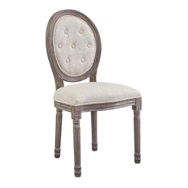 Modway Arise Vintage French Upholstered Fabric Dining Side Chair