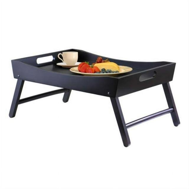 Winsome Benito Breakfast Tray in Espresso Finish: Wood Composite Bed & Serving Tray, Rectangle, 24.41" x 14.96"
