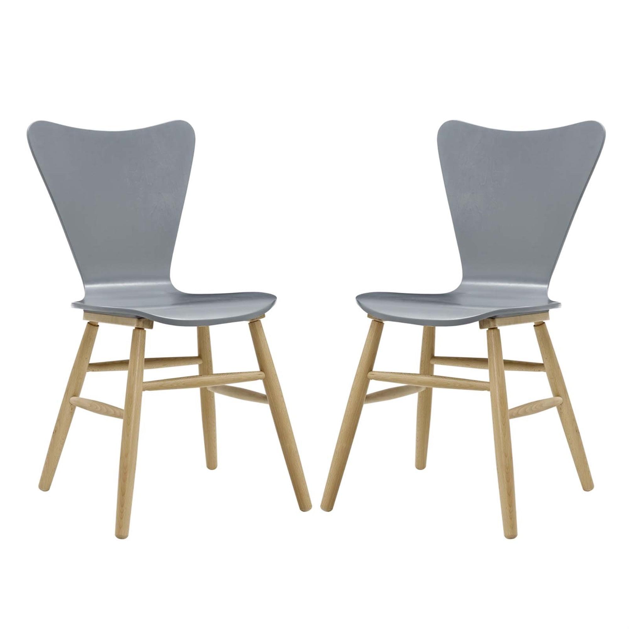 Gray Bentwood and Beechwood Side Chair Set