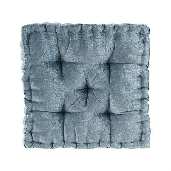 20"x20" Oversize Diah Poly Chenille Square Floor Pillow Aqua - Intelligent Design: Hypoallergenic Indoor Lounge Cushion