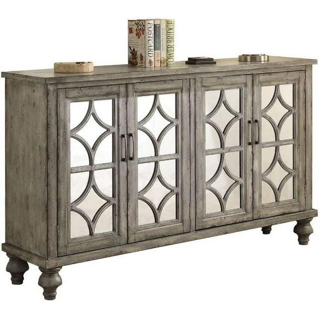 60" Velika Accent Table Weathered Gray - Acme Furniture