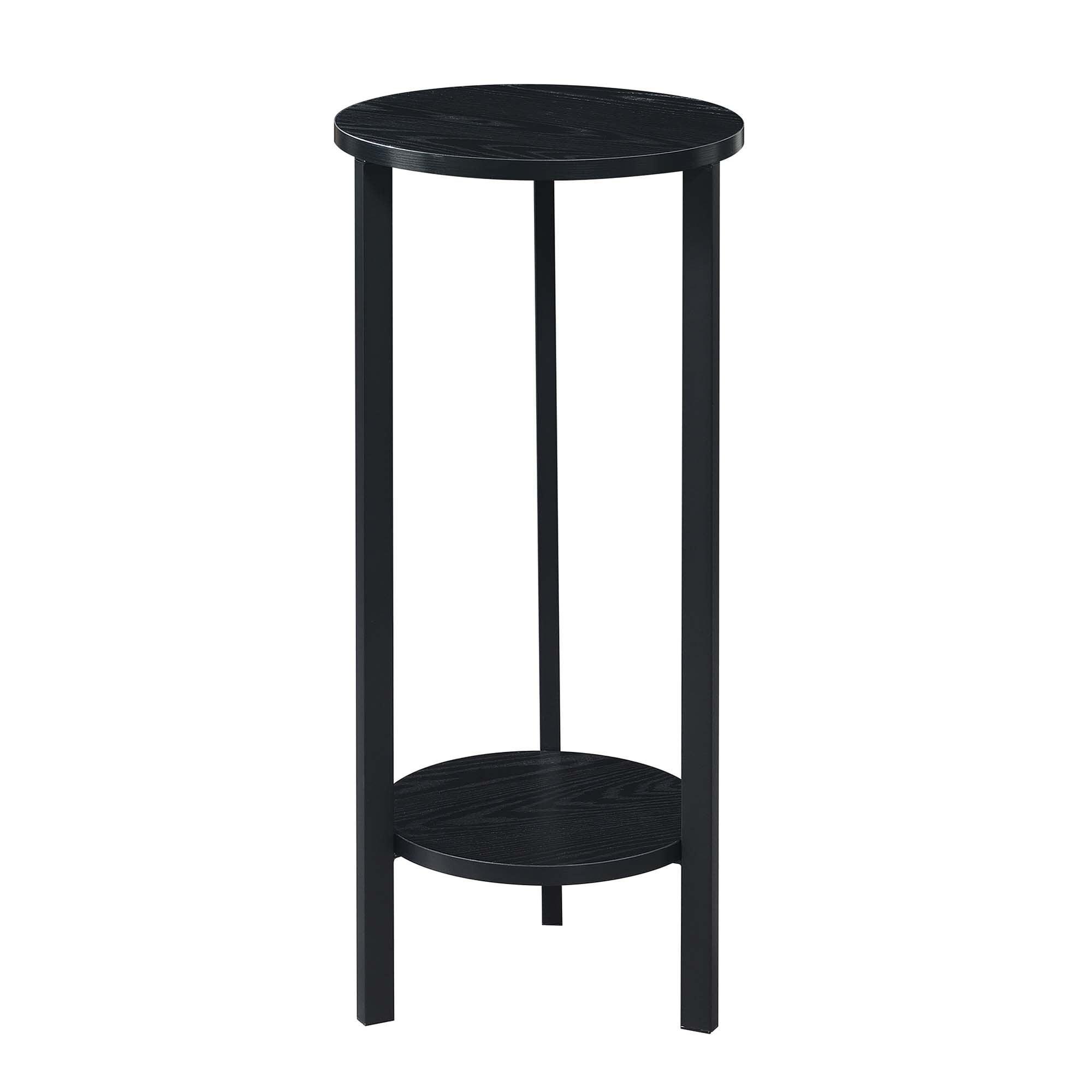 Convenience Concepts Graystone 31-inch 2 Tier Plant Stand, Black/Black