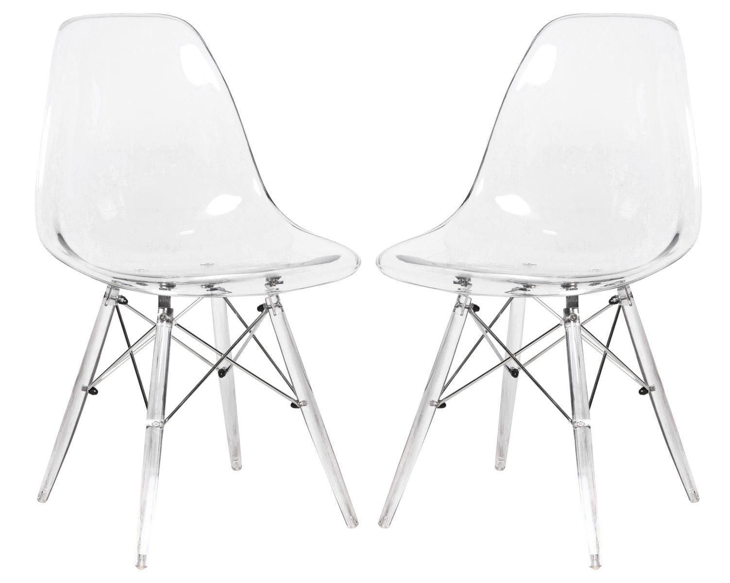 Clear Acrylic Cross Back Transparent Side Chair