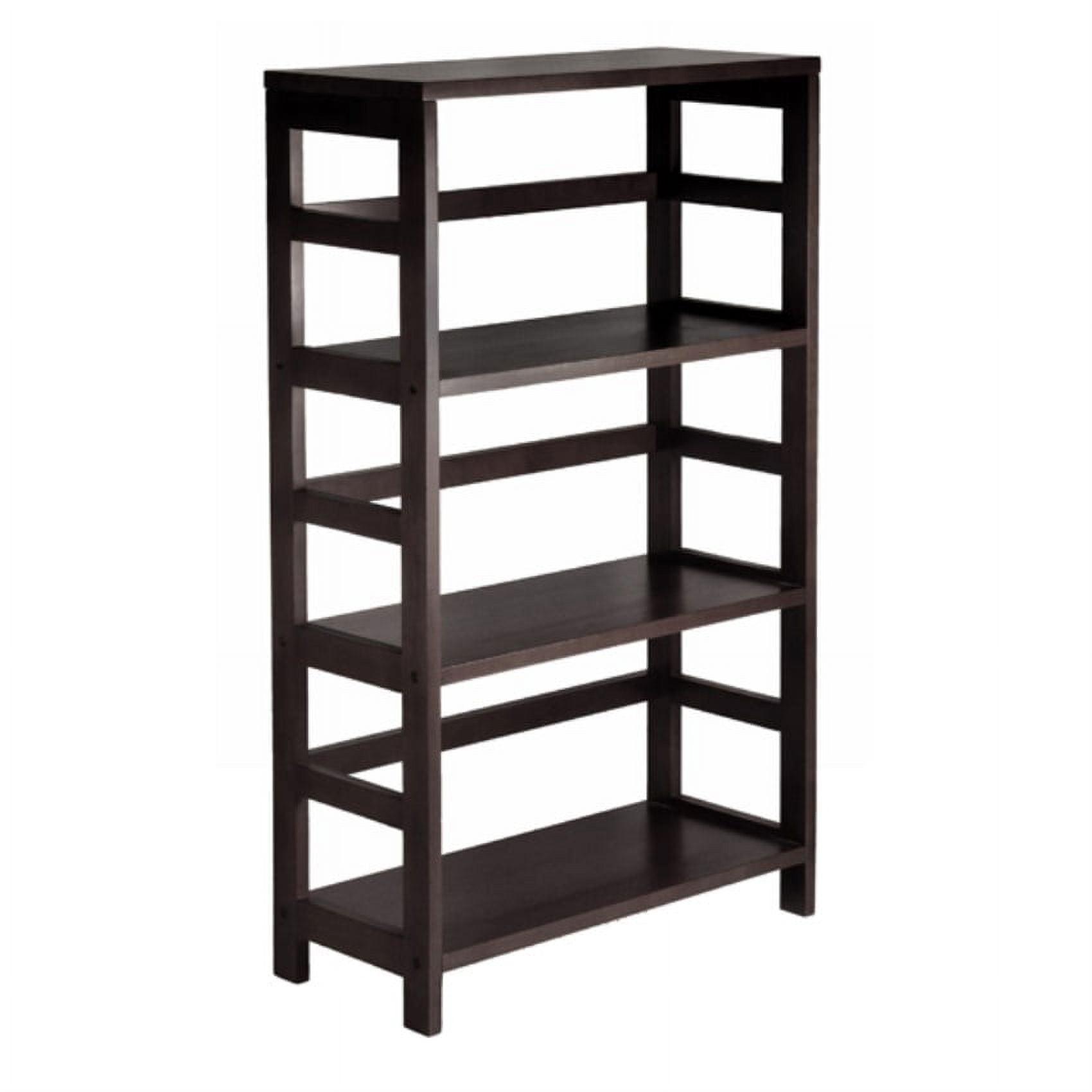 Espresso Transitional Wood 3-Tier Storage Shelf for Kids and Toys