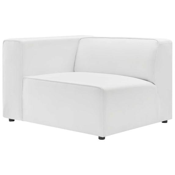 Mingle Vegan Leather Left Armchair White - Modway