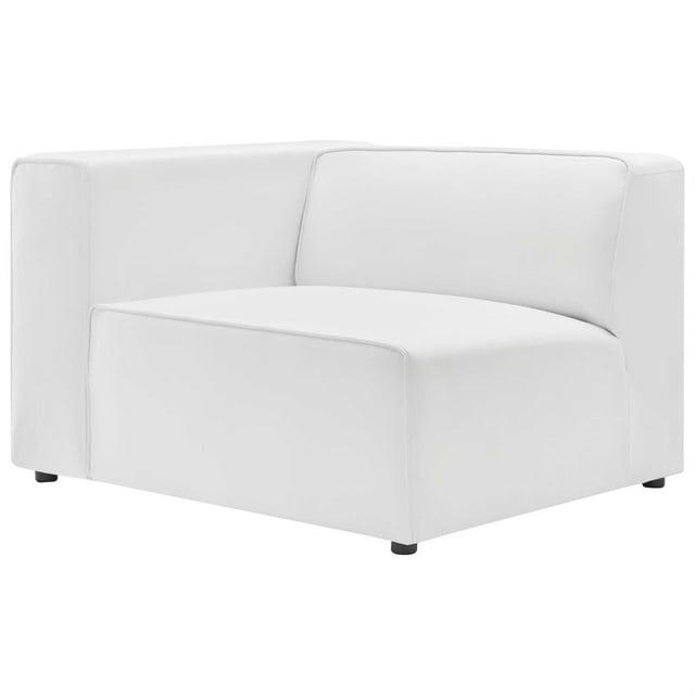 Mingle Vegan Leather Left Armchair White - Modway
