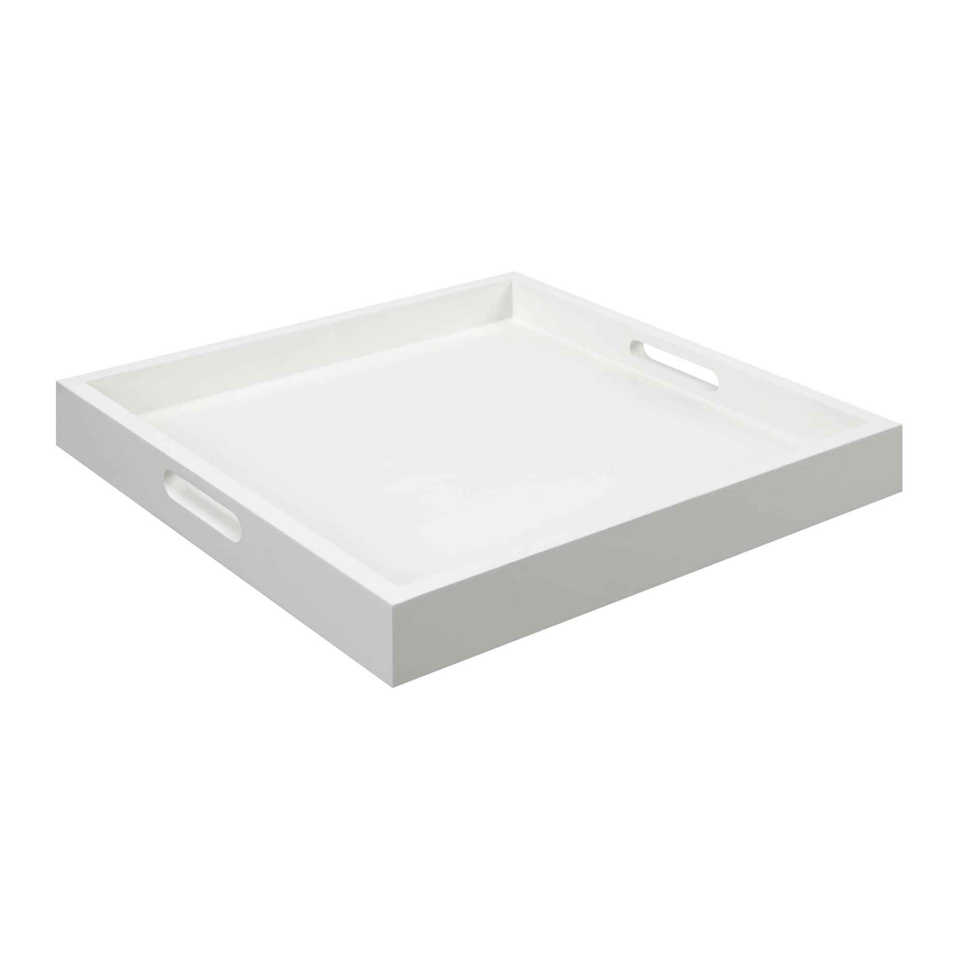 White MDF Palm Beach Tray with Cut Out Handles