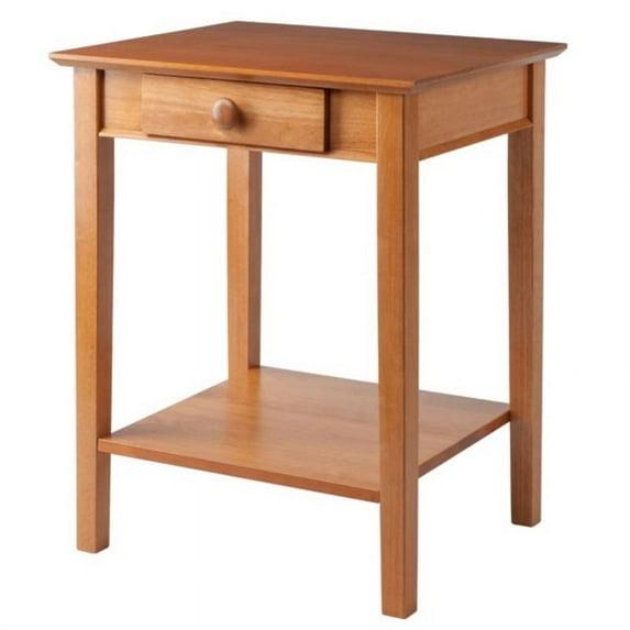 Winsome Studio End / Printer Table Honey: Wood Composite Stand with Drawer, Living Room Accent