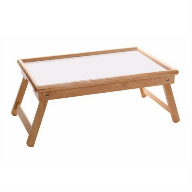 Winsome Wood Ventura Breakfast Bed Tray, Flip-Top, Natural & White