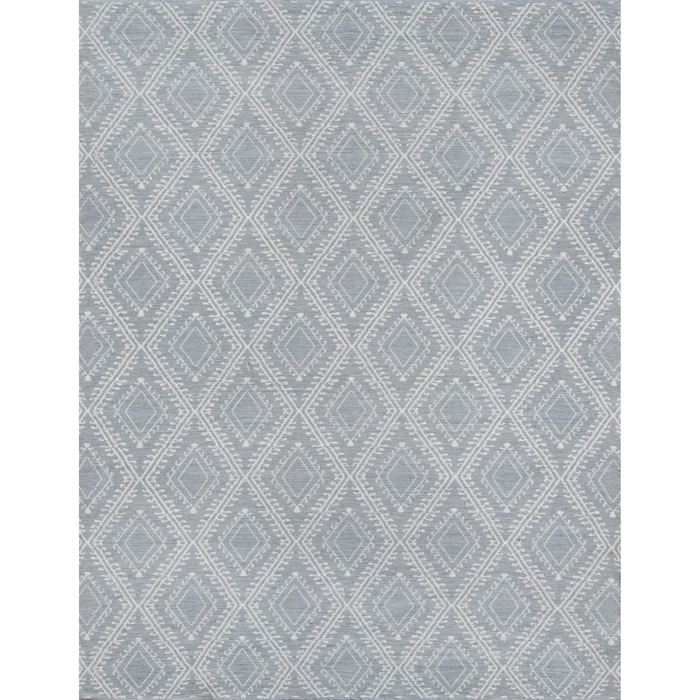 Easton Geometric Handmade Flatweave Gray Indoor / Outdoor Area Rug