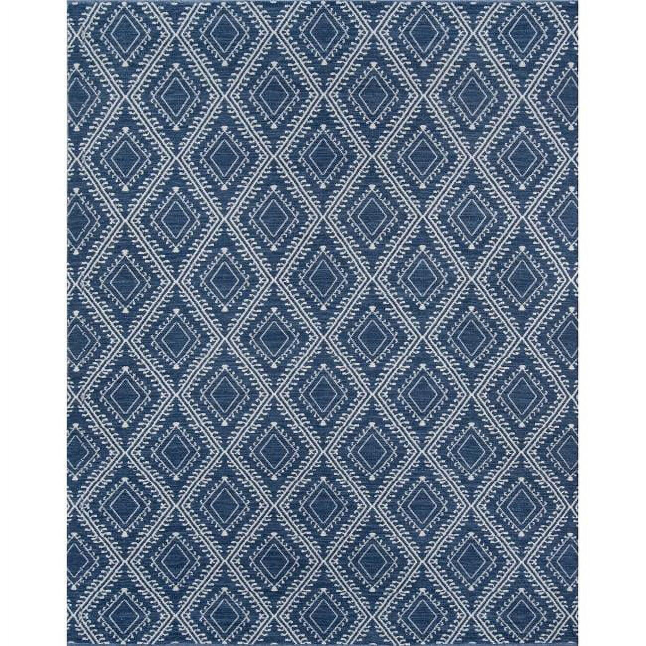 Easton Geometric Handwoven Navy Area Rug