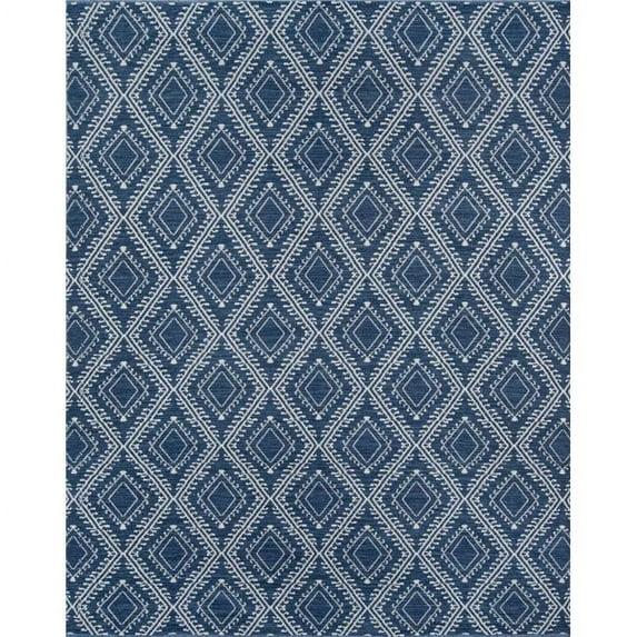Easton Geometric Handwoven Navy Area Rug