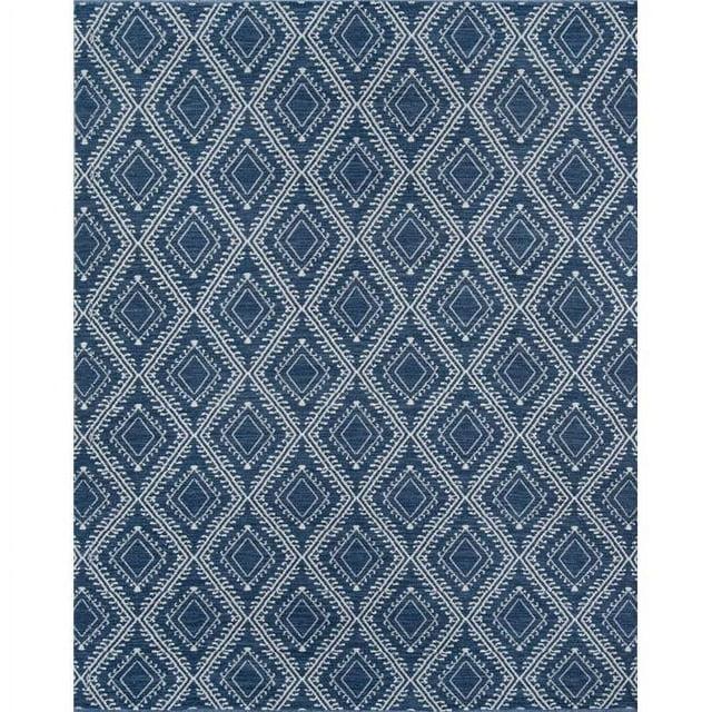 Easton Geometric Handwoven Navy Area Rug