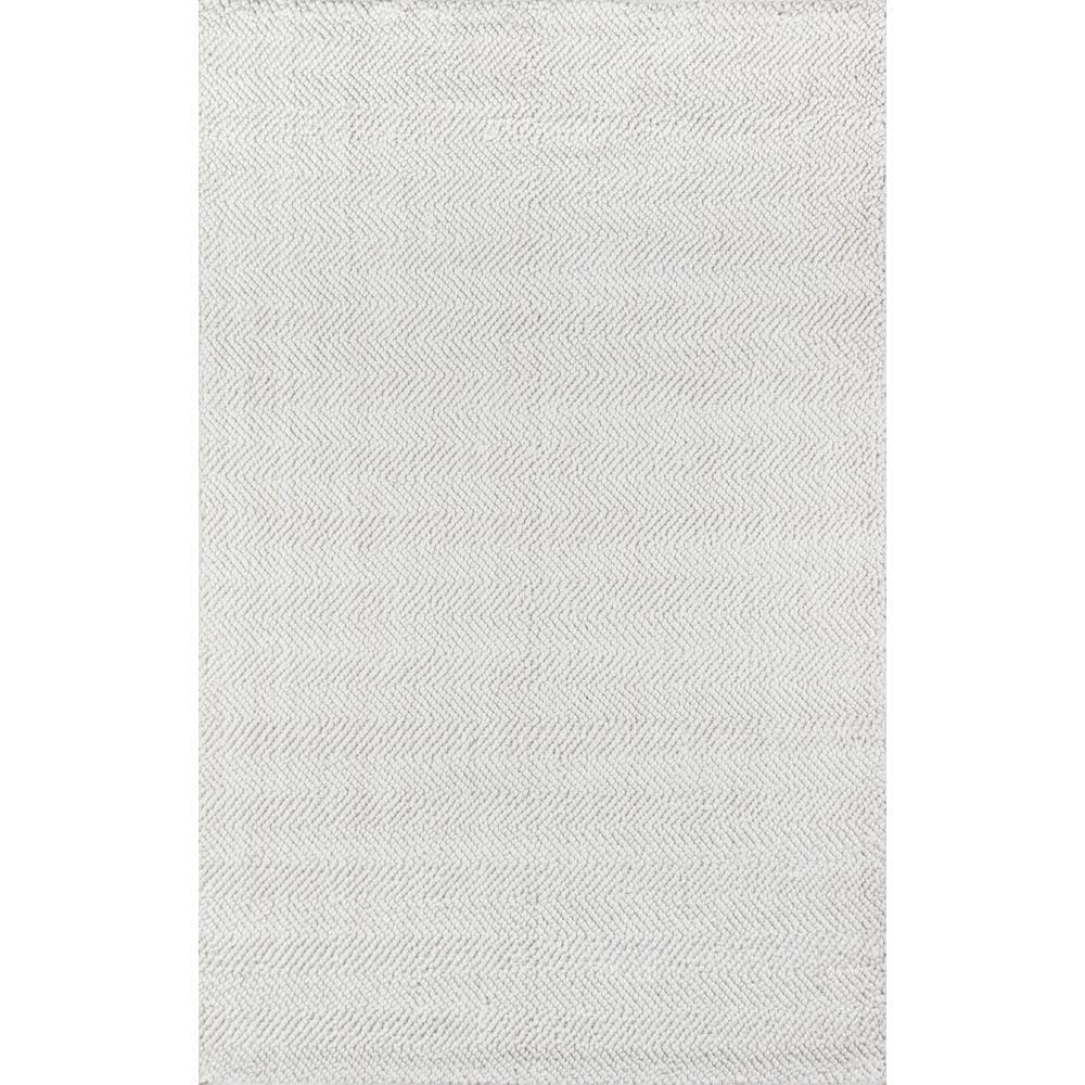 5'X8' Solid Woven Area Rug Ivory - Erin Gates By Momeni: Modern Low Pile Handmade Rectangle, Indoor Use, Spot Clean