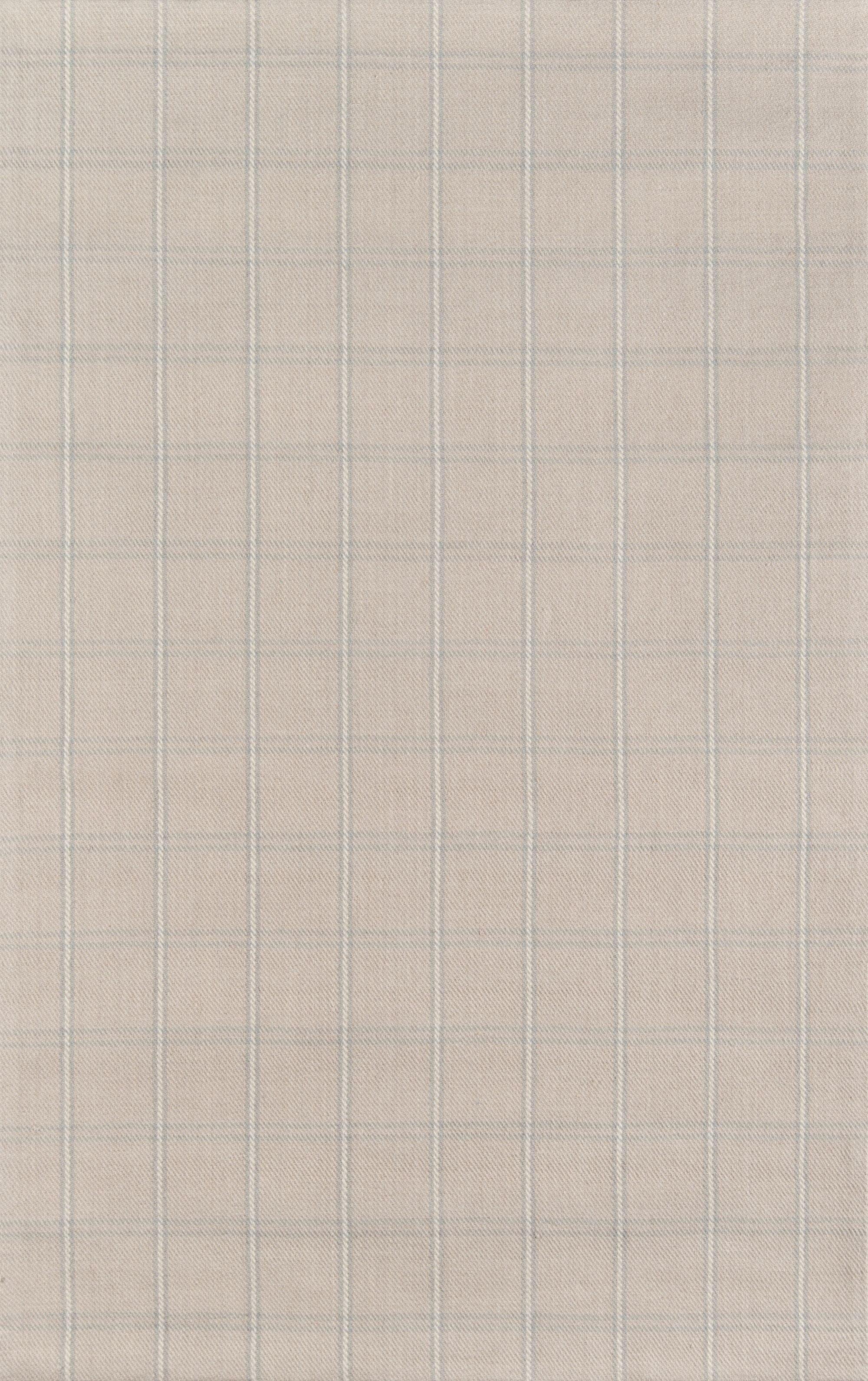 8'x10' Marlborough Dover Hand Woven Wool Area Rug Beige - Erin Gates by Momeni: Contemporary Plaid, Low Pile