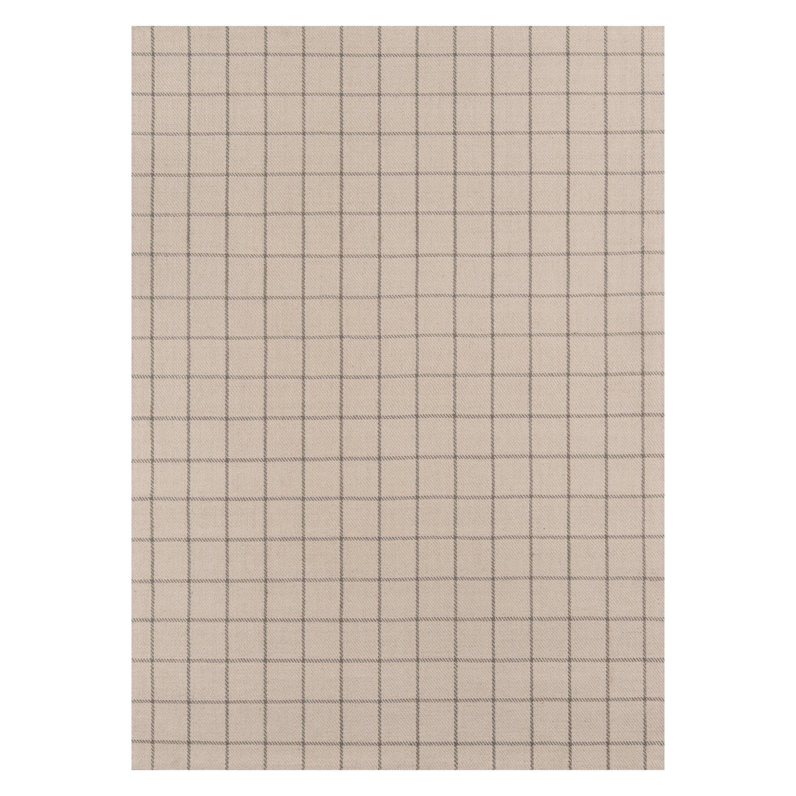 Marlborough Plaid Handwoven Wool Beige Area Rug