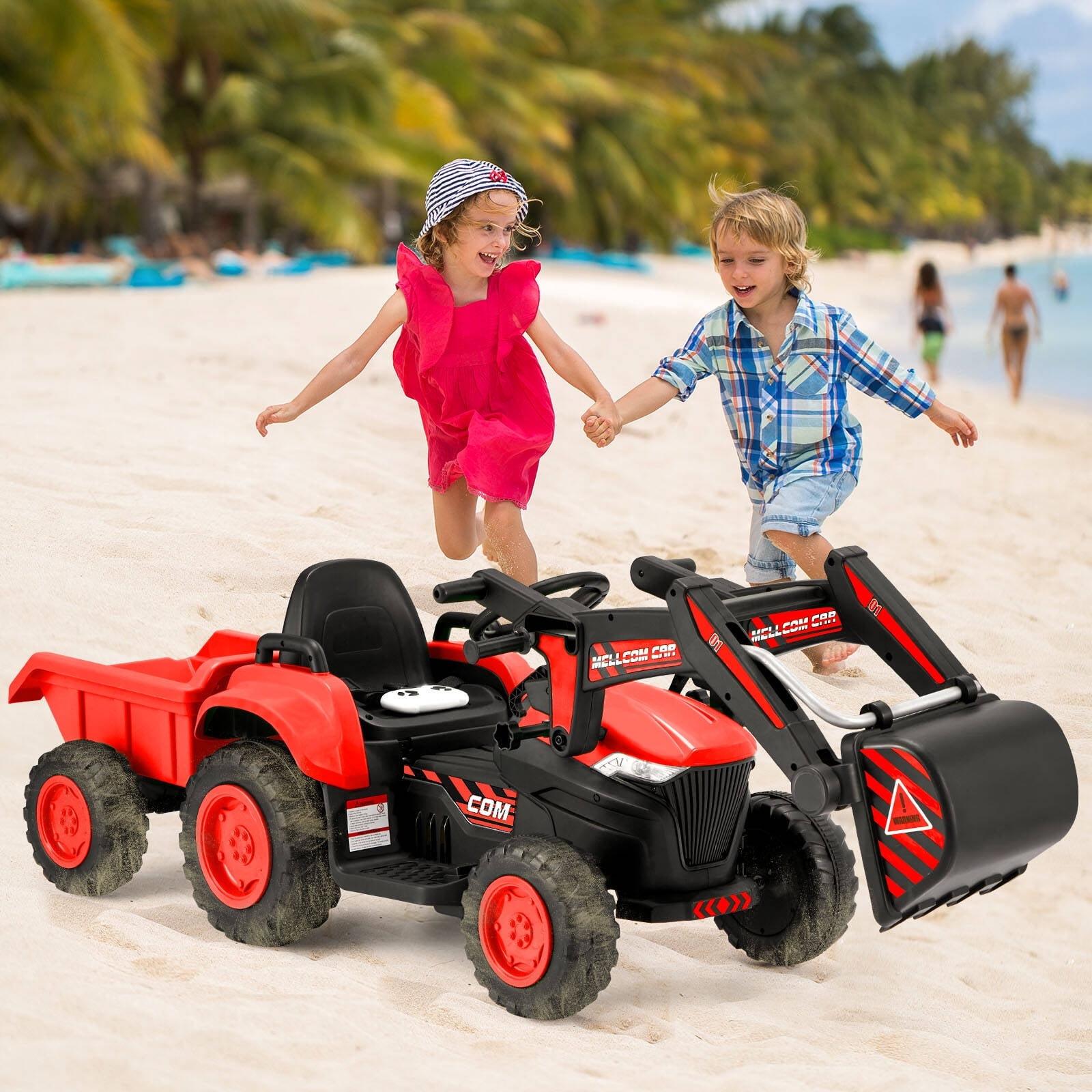 EROMMY EROMMY 12 Volt 1 Seater Tractors / Construction Battery Powered Ride On with Remote Control