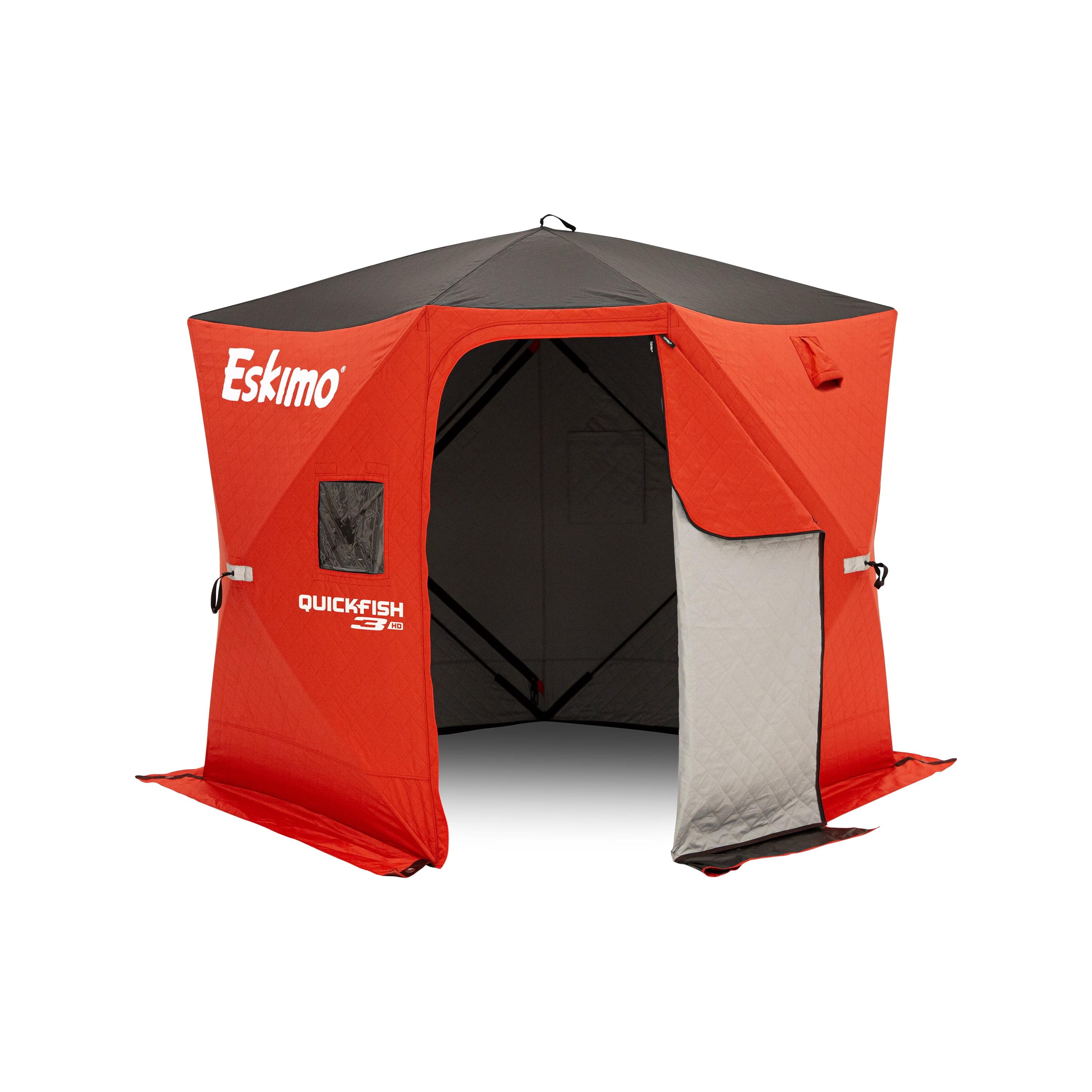 Eskimo QuickFish 3-Person Red Insulated Pop-Up Ice Fishing Shelter