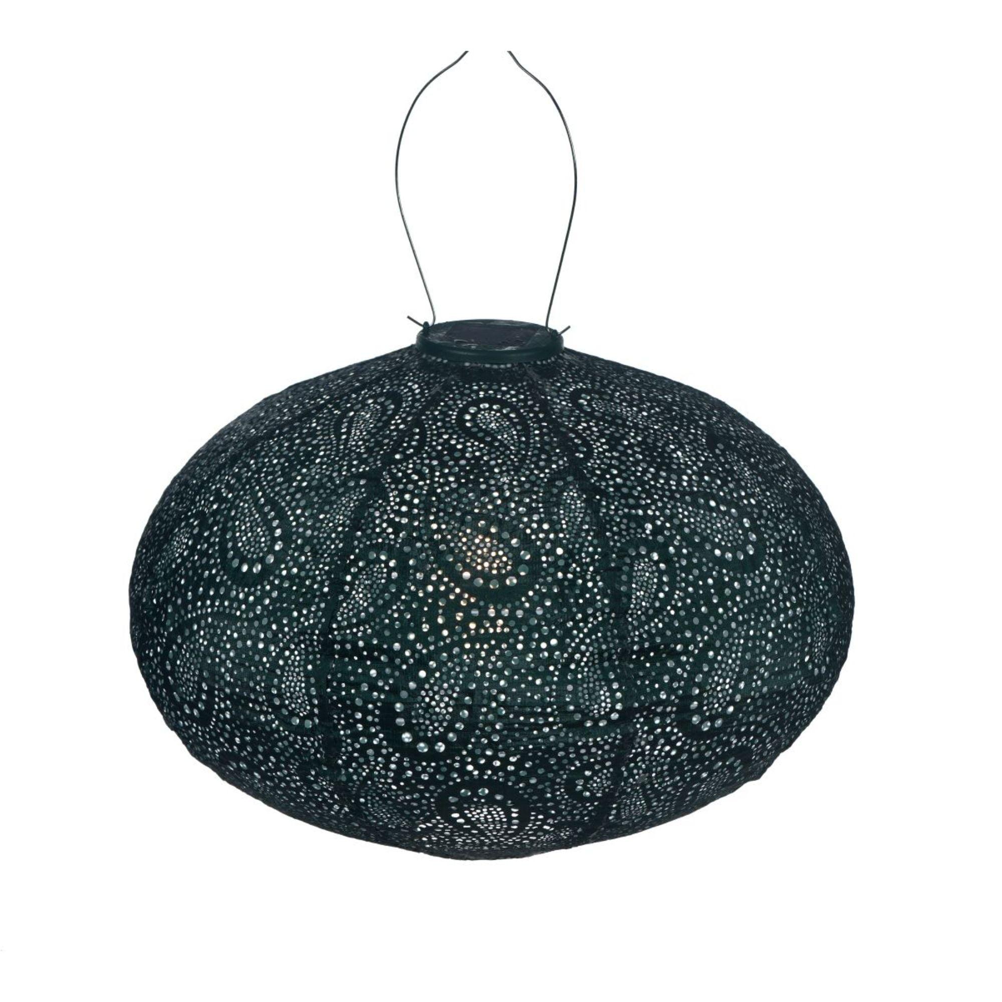 Green Paisley 16.5'' Oval LED Indoor/Outdoor Lantern