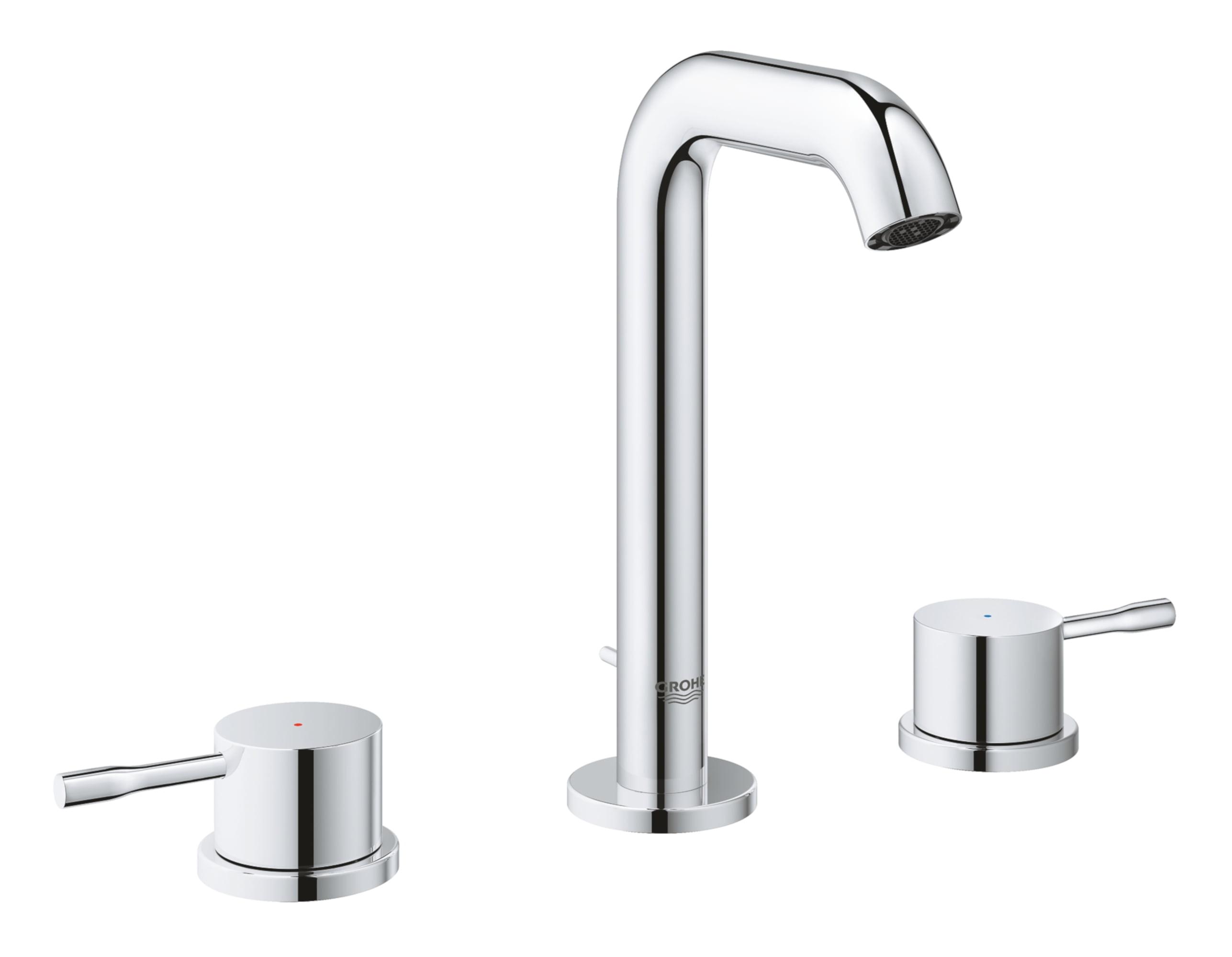 Modern Essence Chrome Dual-Handle Widespread Bathroom Faucet