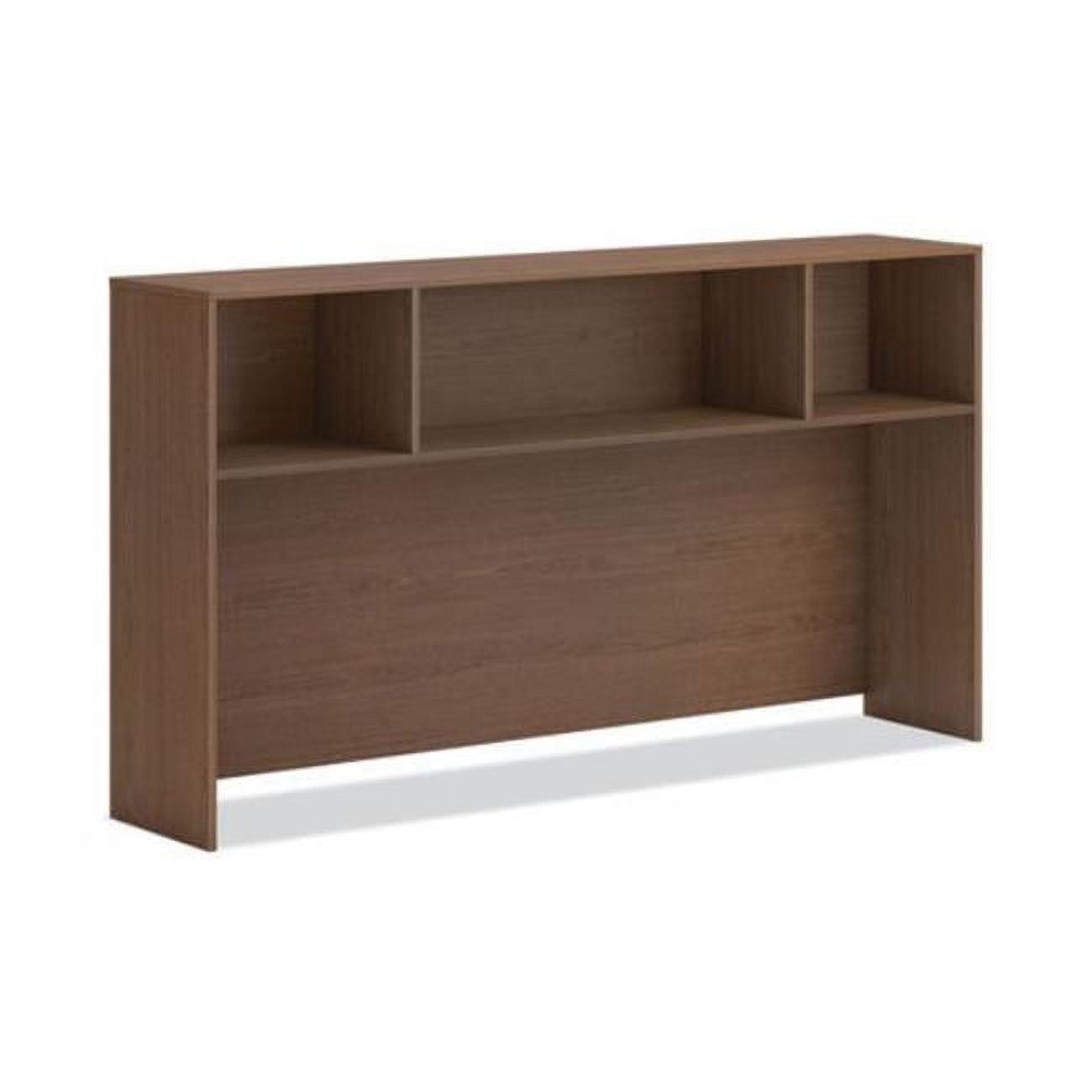 Sepia Walnut 72" Laminate Desk Hutch with 3 Compartments