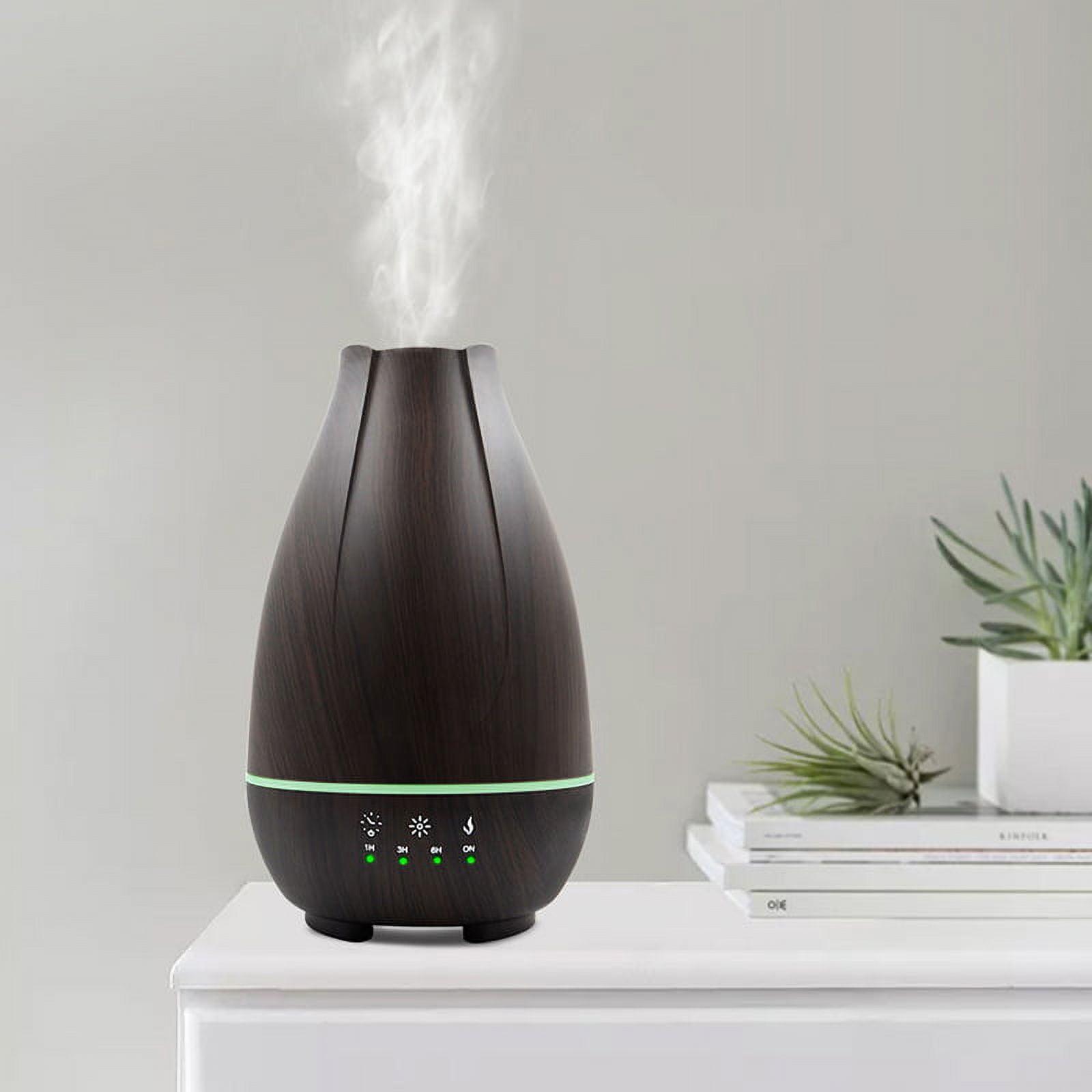 HealthSmart Aromatherapy Diffuser Cool Mist Humidifier for Essential Oils - Brown