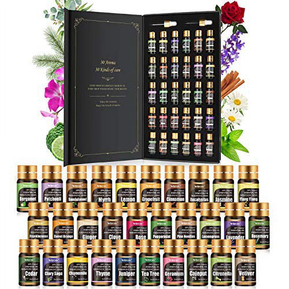 30-Piece Natural Essential Oils Set for Aromatherapy and Diffusers