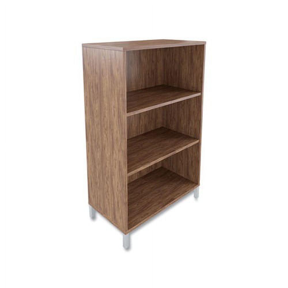 Espresso Finish Adjustable 3-Shelf Modern Bookcase