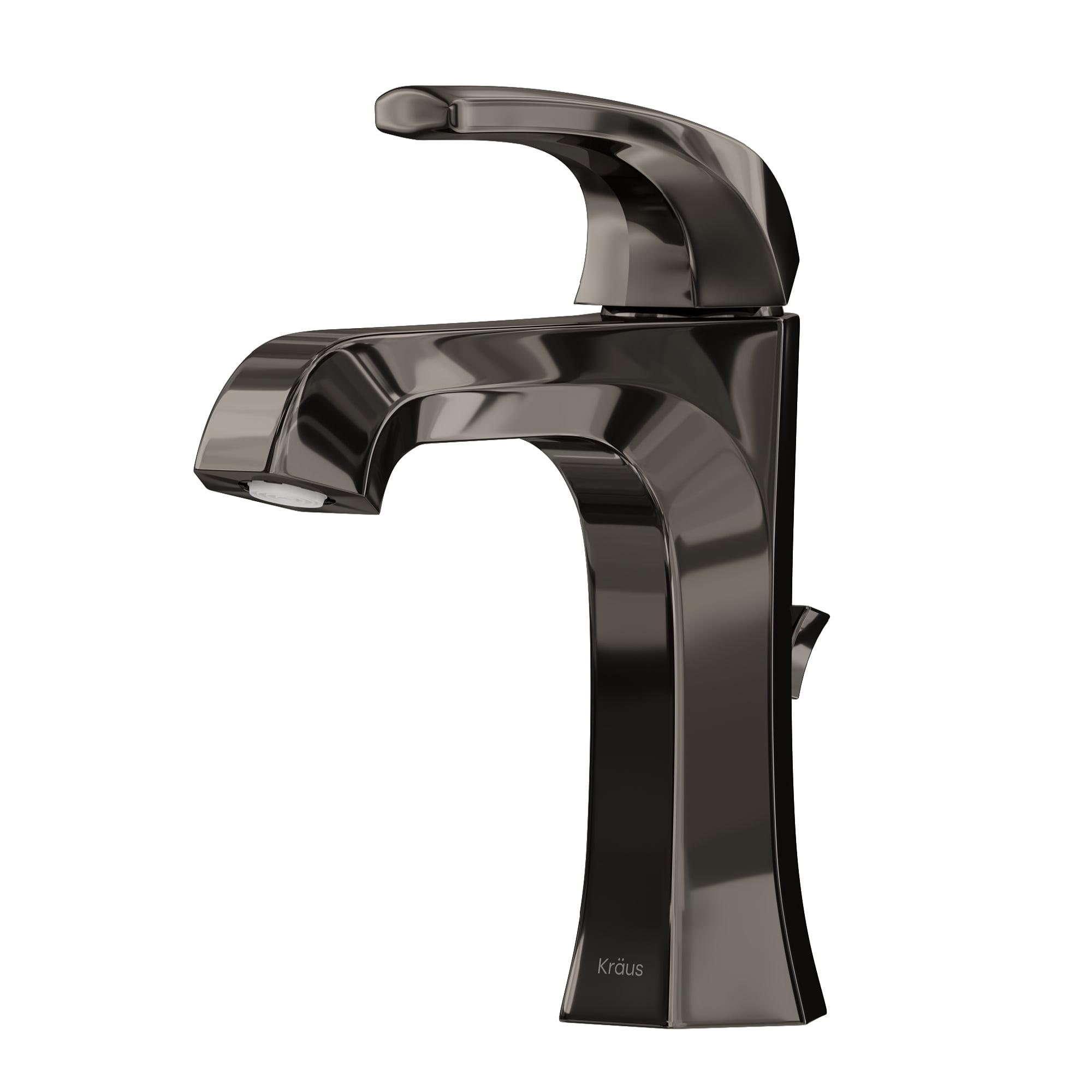 Esta™ Single Handle Bathroom Faucet with Lift Rod Drain in Gunmetal