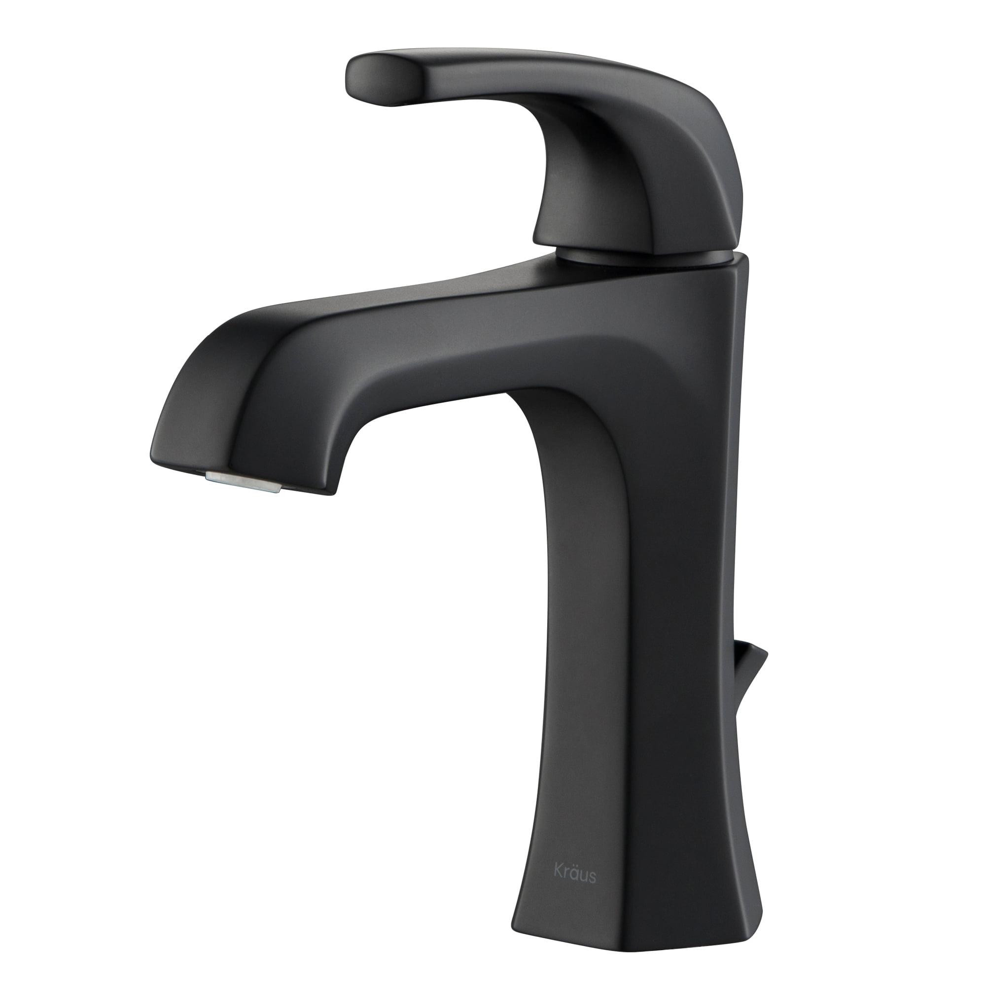 Esta Art Deco Inspired Matte Black Single Handle Bathroom Faucet