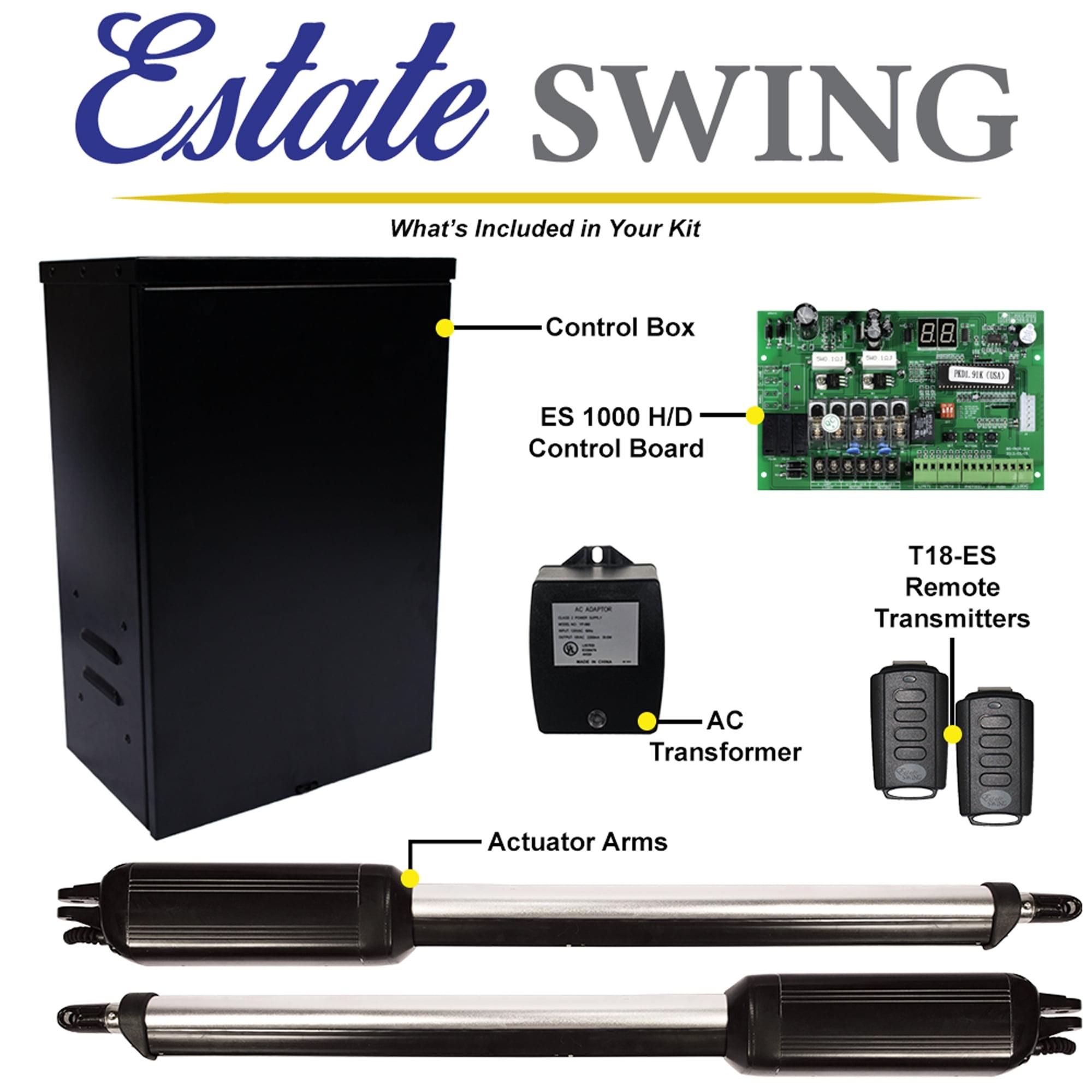 Estate Swing Dual Swing Gate Opener Kit with Remote Control