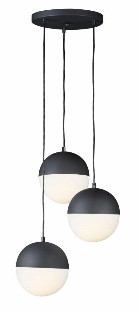 ET2 Lighting Half Moon 3 - Light Pendant in  Black