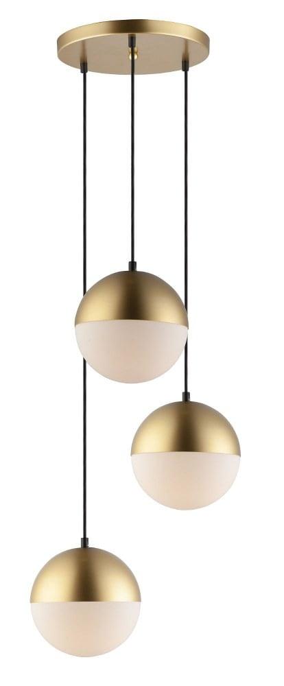 Et2 E20364-92 Half Moon 3 Light 17" Wide Led Multi Light Pendant - Gold