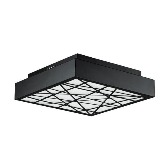 Et2 E20645-61 Intersect 16" Wide Integrated Led Flush Mount Square Ceiling Fixture - Black