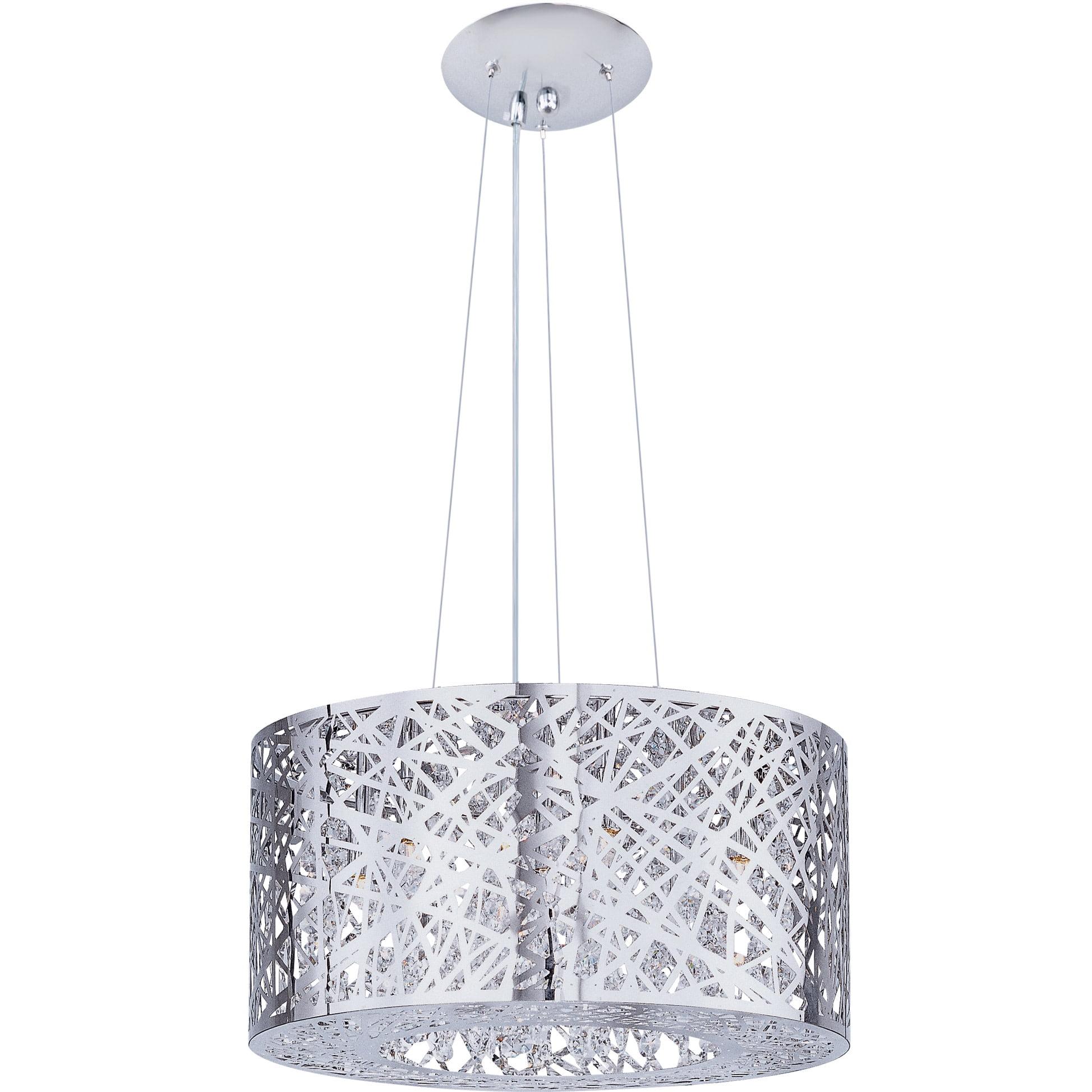Et2 E21309 Inca 15" Crystal Drum Pendant - Chrome