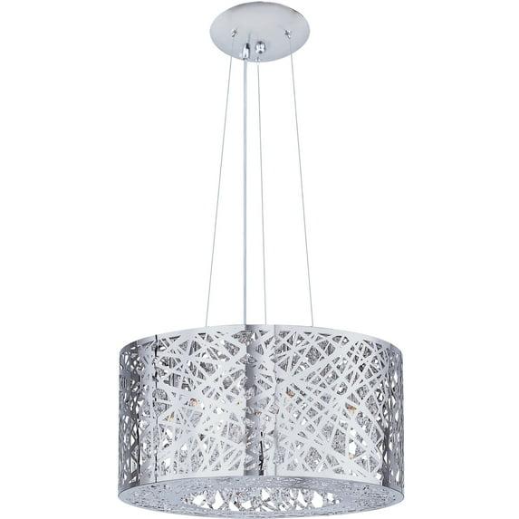 Et2 E21309 Inca 15" Crystal Drum Pendant - Chrome