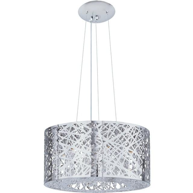 Et2 E21309 Inca 15" Crystal Drum Pendant - Chrome