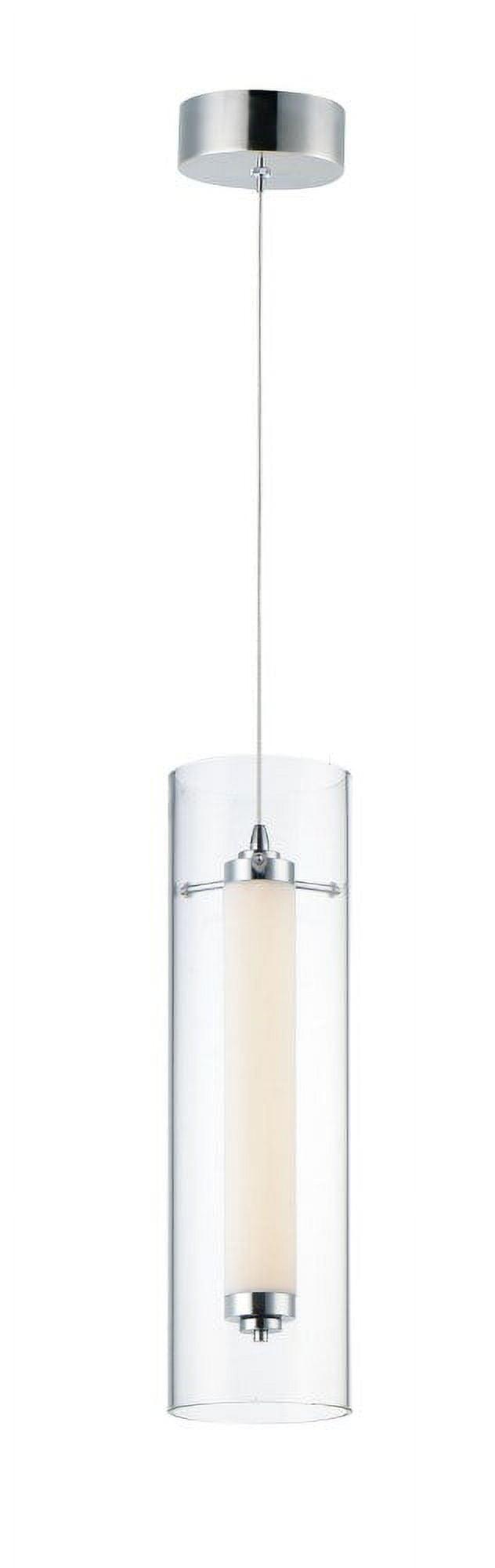 Centrum Polished Chrome Mini LED Pendant with Clear Glass Shade